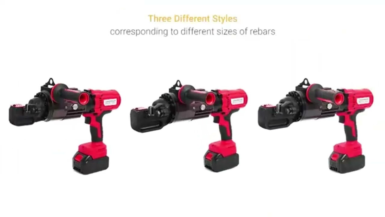 PC-22BR electro-hydraulic rebar cutter cutting rebar video