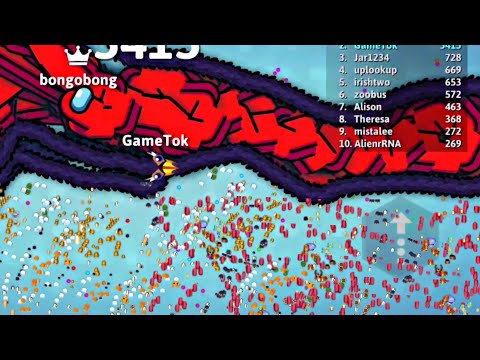 Snake io Toco Snake Vs Red Crewmate Snake Skin Top 01 The Map Epic Snakeio GamePlay