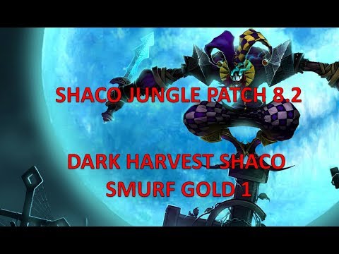 Soloq GOLD 1 SMURF QUADRAKILL | Dark Harvest Shaco Jungle Patch 8.2