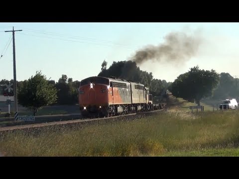 S302,S312, T342 leading El Zorro Grain & Sand train through Hamilton