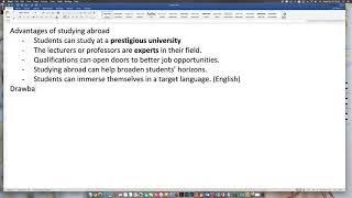 writing   ideas   studying abroad