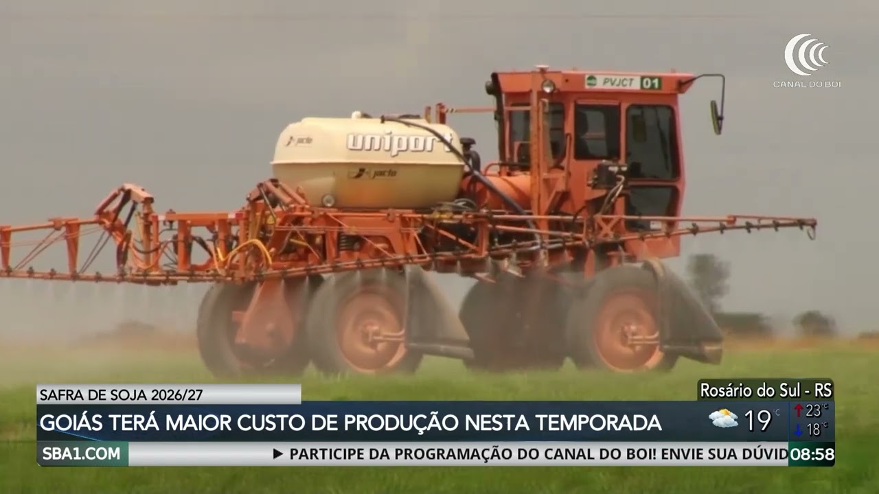 Goiás terá maior custo de produção na safra 2026/27 de soja