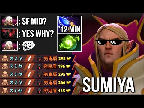 SumiYa The BEST Invoker in the World! How To DELETE SF Mid Most Epic Combo Crazy Gameplay WTF Dota 2