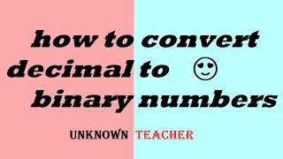 Decimal to binary conversion ( Hindi ) 😯