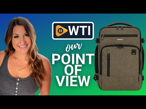 ECOHUB 16'' Laptop Backpack for Women and Men - Brown Brown 16 inch underseat - WTI product video review