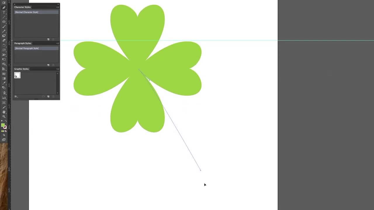 How to Make a Vector 4 Leaf Clover Logo in Illustrator: DESIGN NINJA #6