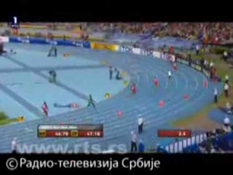 Emir Bekrić, treći na 400 metara sa preponama! Moskva 2013