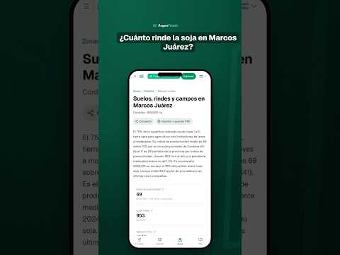¿Cuánto rinde la soja en Marcos Juárez? #shorts