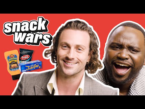 Aaron Taylor-Johnson & Brian Tyree Henry Have Wild Reactions To Snacks | Snack Wars | @LADbible TV