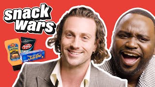 Aaron Taylor-Johnson &amp; Brian Tyree Henry Have Wild Reactions To Snacks | Snack Wars | @LADbible TV