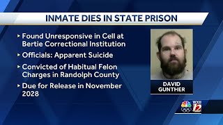 Randolph County inmate found dead in state prison