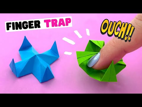 How to make DIY origami FINGER TRAP [paper finger trap, origami fidget toy]