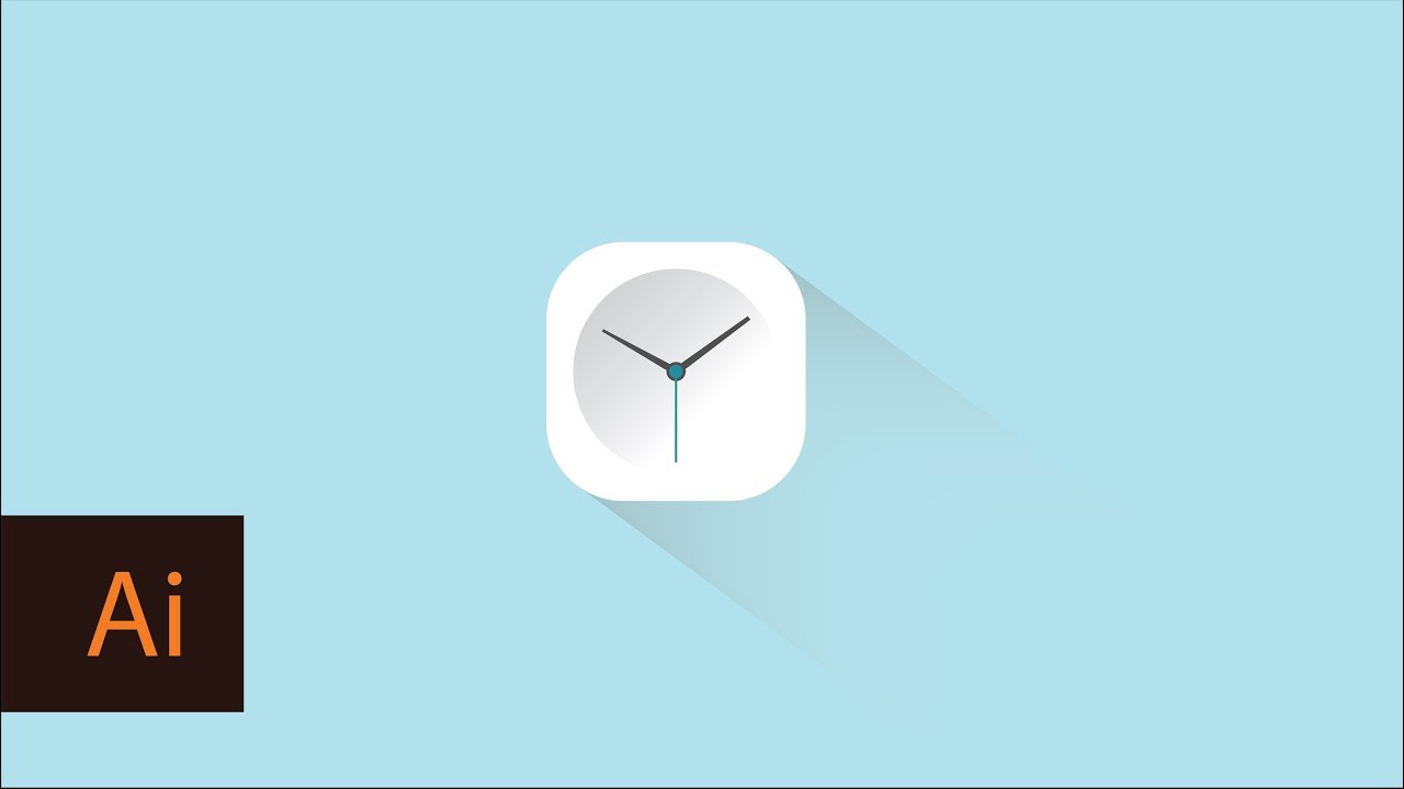 Flat Design Vector Clock | Illustrator Tutorial