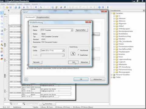 Orgasoft.NET / ORGASOFT NT - Listendesigner (Schulung, Teil 2)