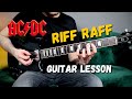 How To Play: Riff Raff - By AC/DC - On Guitar