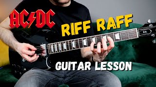 How To Play: Riff Raff - By AC/DC - On Guitar