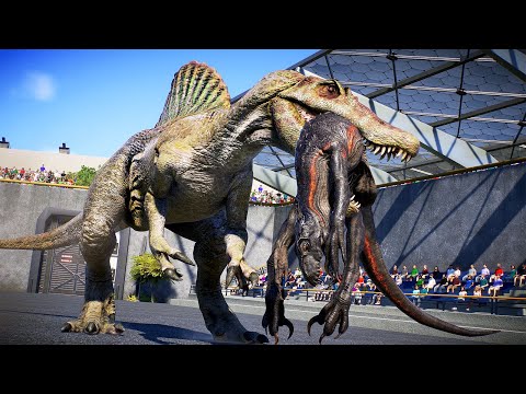 SPINOSAURUS vs ALL CARNIVORES & HYBRIDS DINOSAURS - Jurassic World Evolution 2 (4K)