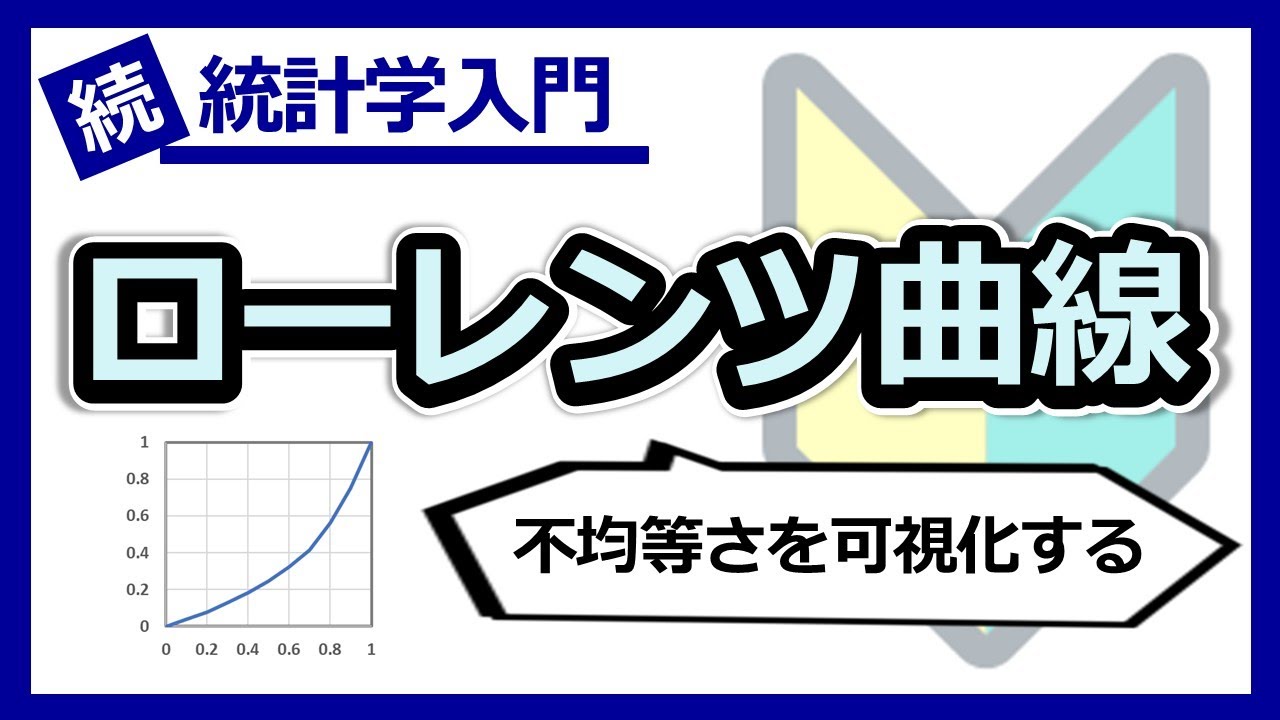 知っておくと役に立つ！ローレンツ曲線をサクッと学ぶ動画。