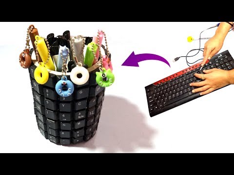 CLEVER WAYS TO RECYCLE | Amazing Way to Reuse Old Keyboard | DIY Desk Organizer | Best out of waste Video