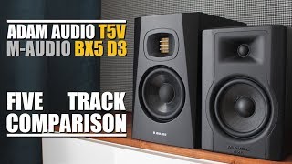 Video thumbnail for Adam Audio T5V vs M-Audio BX5 D3  ||  5 Track Comparison by DSAUDIO.review