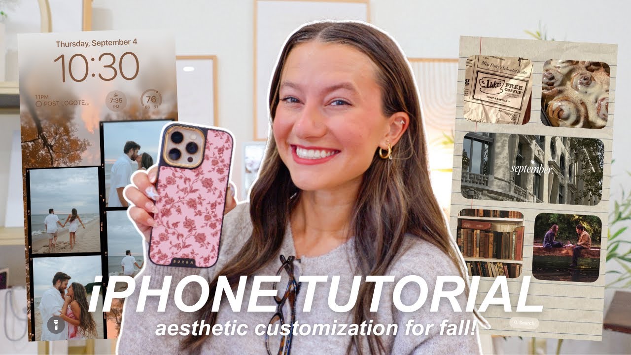 how to customize your iphone to be AESTHETIC for september!!⊹ ˖ 𐙚 *pinterest inspired + productive*
