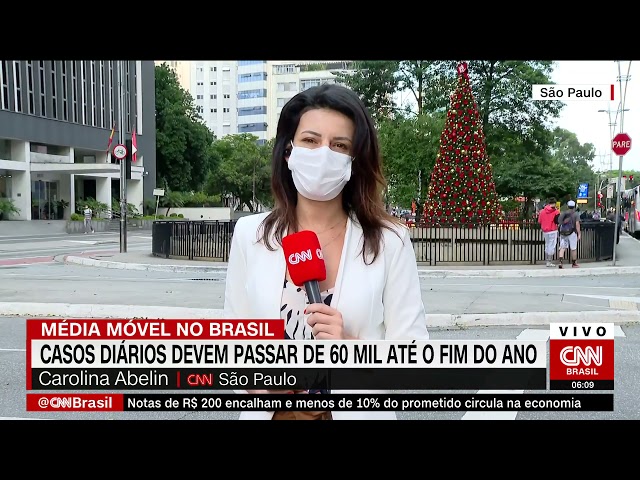 Média diária de novos casos entre Natal e Ano-Novo deve ficar acima de 60 mil Média diária de novos casos entre Natal e Ano-Novo deve ficar acima de 60 mil