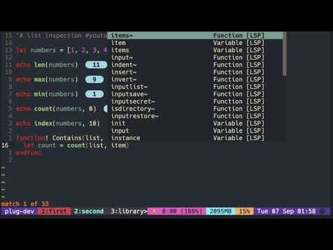 Vimscript Tutorial List Inspection