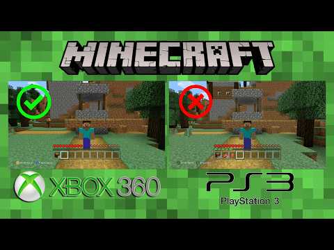 MINECRAFT for PS3 Has these DIFFERENCES with XBOX 360