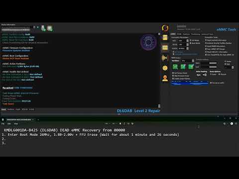 FLASH64  KMDL6001DA-B425 (DL6DAB) DEAD eMMC Recovery + Clean RPMB #flash64 #thefonefix #f64