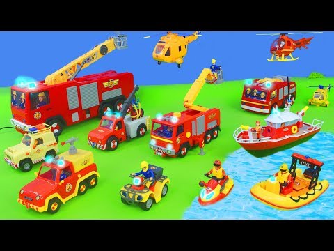 Itfaiyeci Sam itfaiye araçları ve ekipmanları