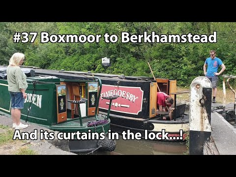 #37 Boxmoor to Berkhamstead. A busy stretch with locks, train crash sites & curtains in the lock!