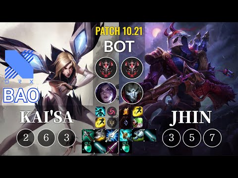 DRX BAO Kai'Sa vs Jhin Bot - KR Patch 10.21