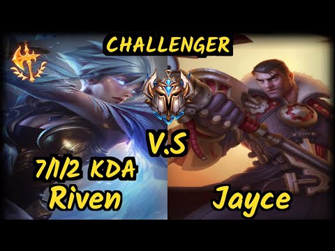 Yoppa (RIVEN) vs JAYCE - 7/1/2 KDA TOP CHALLENGER GAMEPLAY - EUW
