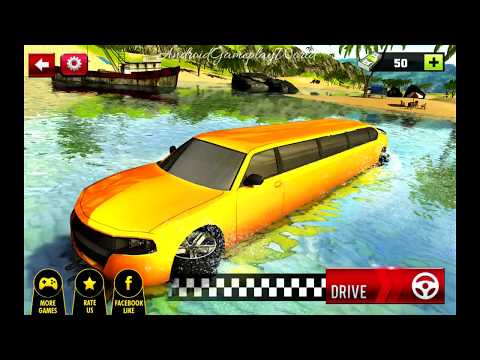 Beach Water Surfer Limousine Car Driving Simulator Android Gameplay