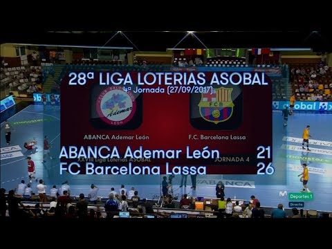 LIGA LOTERIAS ASOBAL J04 ABANCA Ademar León - FC Barcelona Lassa 21 - 26