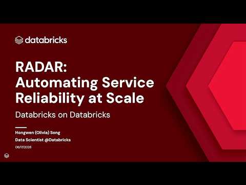Watch: Databricks on Databricks: Automating Service Reliability at Scale