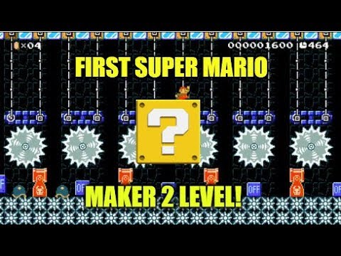 My First Super Mario Maker 2 Level! Cave Challenge SMM2 Edition, A Remix From Super Mario Maker 1!