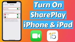 How To Turn On SharePlay iOS 15 | Enable FaceTime SharePlay on iOS 15 | FaceTime Screen Share iOS 15