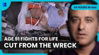 91 Year Old Airlifted After Being Cut From Wreck | 24 Hours in A&E