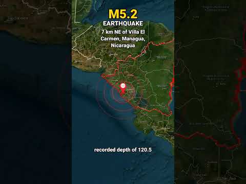 M5.2 Earthquake Hits Nicaragua - Jun 26 #Shorts