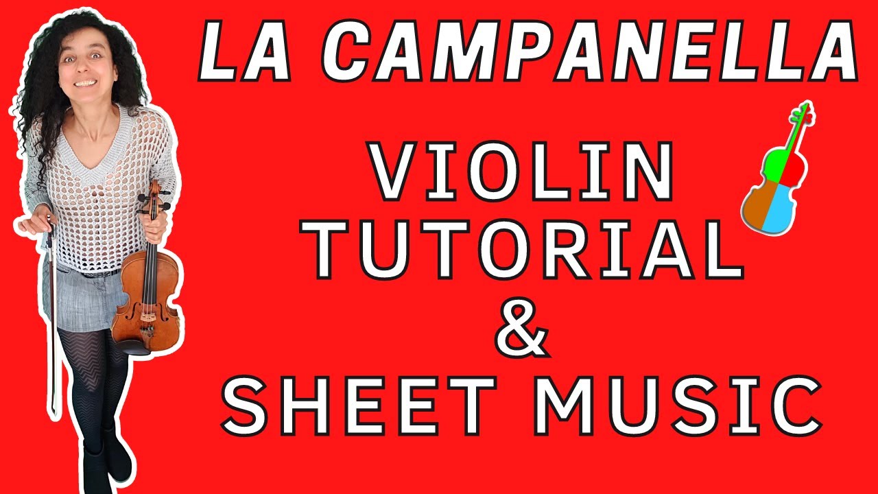 La Campanella 🎻 SLOW MOTION Violin Tutorial With Color Coded Strings & Sheet Music 🎻 Part 1