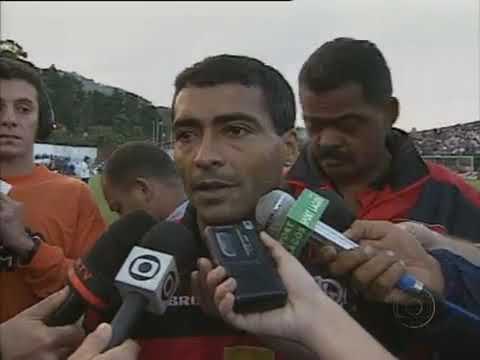 Globo Esporte recalls Romário's incidents in matches between Flamengo and Friburguense.