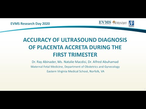 Thumbnail image of video presentation for Accuracy of Ultrasound Diagnosis of Placenta Accreta During the First Trimester