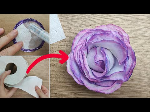 🌹Geniale Idee💡 - Eine perfekte Rose aus Toilettenpapier