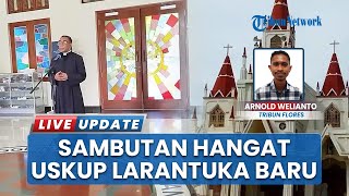 Umat Lintas Iman Bersatu Sambut Kedatangan Uskup Larantuka Terpilih di Depan Masjid Agung Shuhada