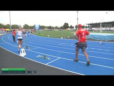 Girls U14 200m Hurdles TF 3: 2021 Commonwealth Bank State Track and Field Championships // LAVicTV