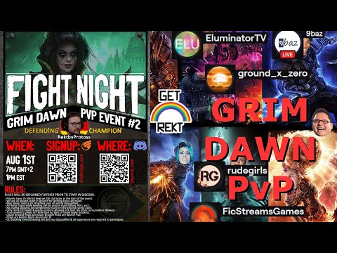 Grim Dawn PvP #2 - level 1 to 20 leveling VoD for the PvP Tournament on August 1st