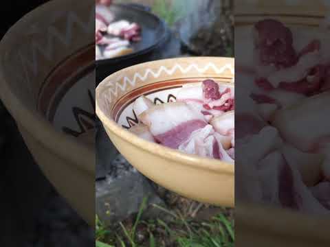 🔥 Pork belly (pidcherevyna) with onions on fire!