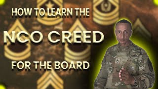 Learn The NCO Creed - Looped Five Times To Easily Memorize
