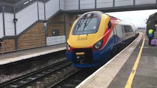 Wellingborough station high-speed trains blue sky I met my friend on the Midland mainline 20//3/19